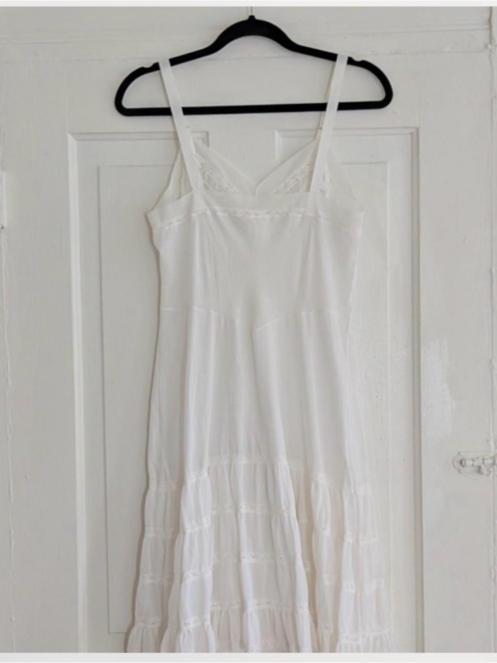 Vintage 1950s-60s White Lace Tiered Slip Nightgown| Vanity Fair S/M - Picture 2 of 5